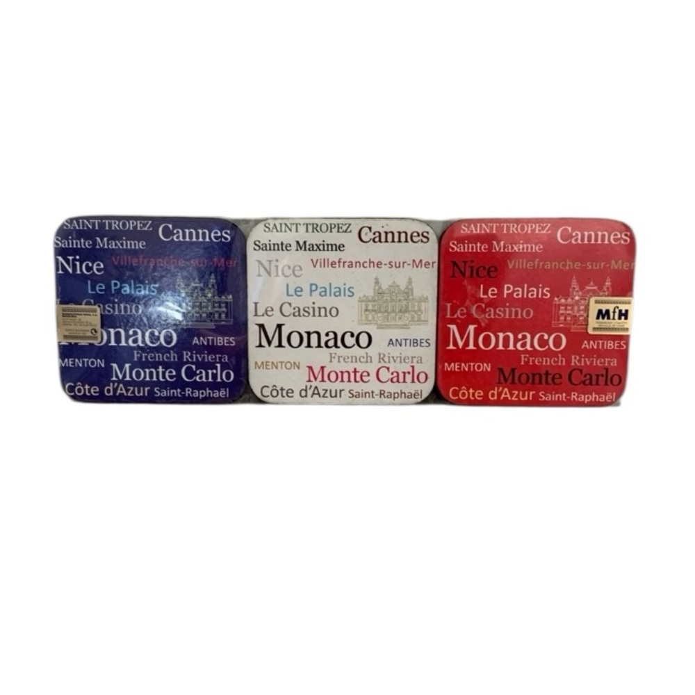 New French cities coasters new in package set of 6 France entertainment dining